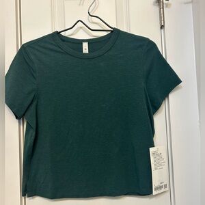 Green Lululemon Cotton Cropped T-shirt NWT